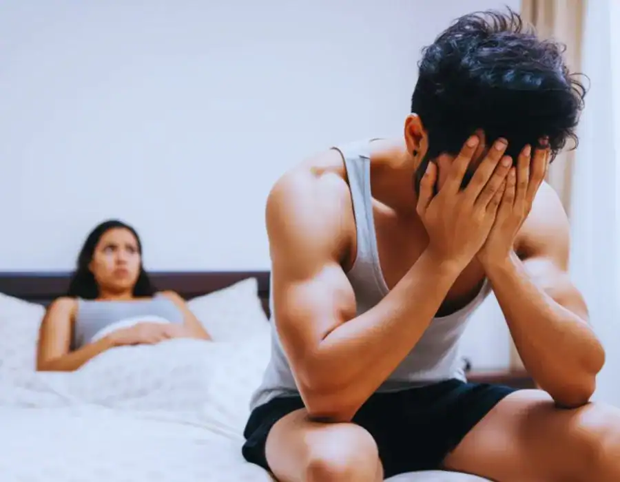 Image of upset man in need of erectile dysfunction treatment Beaconsfield